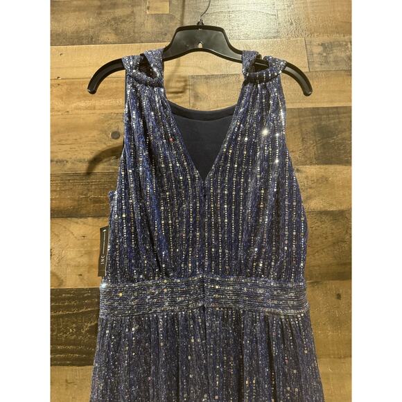 INC Sparkle Halter Maxi Dress – Blue – Size 14 Approx – New w/ Tags - Picture 4 of 10